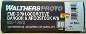 920-40872 Proto 2000 Ho Walthers Emd Gp9 Bangor And Aroostook #76 Dcc Sound