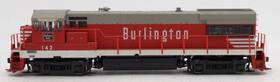 920-41650 Proto 2000 Ho Cb&q Ge U28b Locomotive With Sound #142 Ex