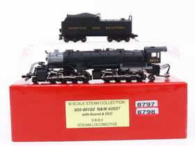 920-90103 Proto 2000 N Scale N&w Norfolk And Western 2-8-8-2 Steam #2037 With Dcc
