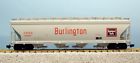 R14107 Usa Trains Burlington Covered Foot Bay Hopper Car Scale