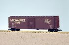 R19319a Usa Trains Milwaukee Road Steel Box Car Metal Wheels Scale