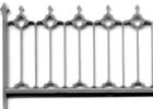 Gl3955 Railing Gothic Scale Dollhouse Railroad 1 " Detail 2 Part