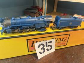 30-1172-0 Railking O Gauge 4-6-2 Steam Locomotive Jersey Central Blue Comet