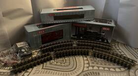 Rea-21102 Railway Express Agency Rea G Gauge 2-4-2 Great Northern Train Set