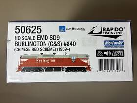 50625 Rapido Burlington Colorado And Southern Sd9 With Dcc/sound