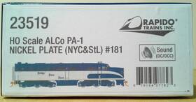 23519 Rapido Trains Ho Scale Alco Pa-1 Nickel Plate Road Nkp #181 Dcc And Sound