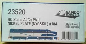 23520 Rapido Trains Ho Scale Alco Pa-1 Nickel Plate Road Nkp #184 Dcc And Sound