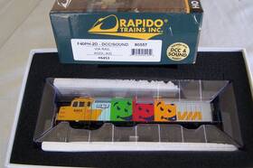 F40ph-2d Rapido Trains 80561 80557 Ho Scale Via Rail Kool-aid Diesel Dcc Sound Loco