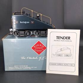 21905 Rea Railway Express G Gauge Burlington Tender Car With Sound Original Box