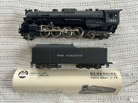 5061-c Rivarossi Ho 2-8-4 Berkshire Steam Locomotive - Pere Marquette #1222 Excellent