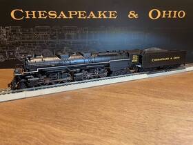 Hr2951 Rivarossi Ho Chesapeake And Ohio Allegheny #1632 In Dc With 2nd Open Roof Cab