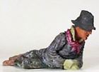 Fggdc02p Scale Railroad Hobo Large 1 20.3 Figure Resin Model Lying Painted Fggdc02p Scale Railroad Hobo Large 1 20.3 Figure Resin Model Lying Painted