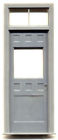 Gl3939 Sq 2 Transom Pane 1 " Doll House Scale Door Window Train