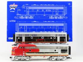 R22282 Usa Trains G Scale Atsf Santa Fe F7 A/b Diesel Locomotive Set With Sound