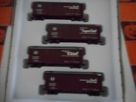 910-51400 Walthers Ho 40 Inch Ps-1 Santa Fe Slogan Boxcars 4 Pack