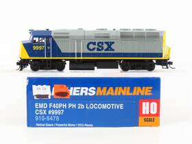 910-9478 Walthers Ho Scale Csx Railway F40ph Ph 2b Diesel Locomotive #9997