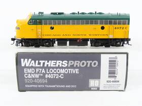920-40694 Walthers Ho Scale Proto Cnw Emd F7a Diesel #4072c With Dcc And Sound