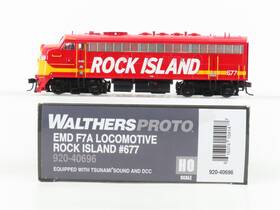 920-40696 Walthers Ho Scale Proto Ri Rock Island F7a Diesel #677 Wdcc And Sound