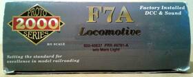 920-408637 Walthers Ho Proto F7a Pennsylvania Railroad Prr #9781 Dcc And Sound