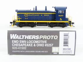 920-41502 Walthers Ho Proto C&o Chesapeake And Ohio Sw9 Diesel #5257 With Dcc Sound