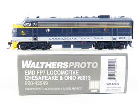 920-42549 Walthers Ho Proto C&o Chesapeake And Ohio Fp7 Diesel #8013 With Dcc Sound