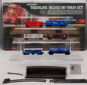 931-25 Walthers Ho Scale Conrail Diesel Locomotive Set Of 6 With Track Sections Ex