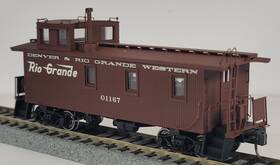 932-7508 Walthers Ho Scale Walthes Rtr #932 -7508 - Rio Grande-d&rgw 30ft Wood Side Caboose #01167
