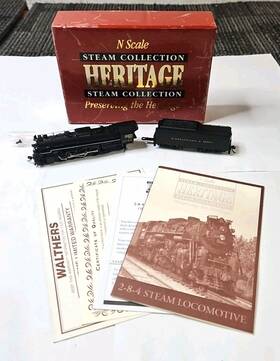 920-90050 Walthers Heritage N Scale Steam Collection 2-8-4 Locomotive #2744