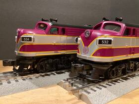 F-7-201 Williams O Conventional Acl F-7 Aa Diesel Locomotive Set - #534 And #532