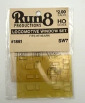 Run Productions Locomotive Window Set #1861 Ho Scale Fit Athearn SW7 Amber New. Fixed Price $6.95.