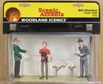 Woodland Scenics A2559 "ned's Newstand" Figures G-gauge Nos. Fixed Price $13.99.
