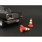 Traffic Cones Accessory Set Of 1:24 Scale Models By American Diorama 77532. Fixed Price $7.99.
