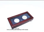 Wood Box With Glass Top For 2 Usa Large Dollars - Peace / Morgan Ike. Fixed Price $39.95.