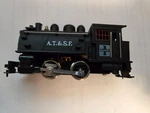 Life-like Ho Scale Model R.r. Steam Locomotive A.t. & S.f. Small/black Brb. Fixed Price $54.66.