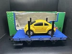 Lehmann Lgb #94059 Blue Flatbed W/ Yellow Volkswagen Beetle Gauge Toy Train. Fixed Price $34.99.