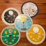 5 Vintage 1931 At-a-glance Rotating Map Wheel Usa, Africa, Europe +. Fixed Price $75.00.