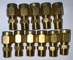 Serto Union Comression Fitting Brass Series 1/8" Size W/ Nut Lot Of 11**. Fixed Price $40.00.