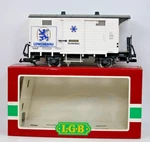 Lgb 4032 :: Lowenbrau Kulmbacher Beverage Car Sound Function* Scale. Fixed Price $129.99.