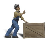Woodland Scenics A2523 Dock Worker With Crates Figures (set Of 2). Fixed Price $21.86.
