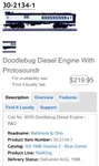 Mth Rail King 30-2134-1 Baltimore & Ohio, Doodlebug Diesel Engine W/proto Bcr. Fixed Price $240.00.