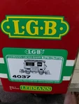 Lgb 4037 Scale Circus Flatcar With Cassa Trailer. Fixed Price $34.95.