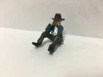 Just Plain Folk # 1092 G-scale Train Figure* Man Sitting Hobo Hands On Chin *new. Fixed Price $9.95.