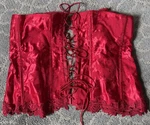 Vtg Empire Intimates Red Lingerie Corset Top Size 36 Strapless Style 6709 Usa. Fixed Price $24.99.
