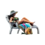 Noch Ho Scale Woman In Deck Chair. Fixed Price $11.86.