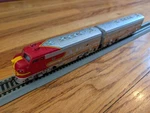 Athearn Rtr Santa Fe #41 F7A Ho Passenger Locomotive + Unit Dumby. Fixed Price $70.00.