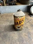 Vintage Rare Empty Dad Root Beer Soda Pop Cone Top Tin Can Quart Chicago Usa. Fixed Price $99.99.