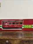 Lgb 3063 Rhb Passenger Coach Chur St. Moritz Red Made In West Germany Box Ln. Fixed Price $200.00.