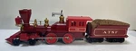 Vtg Lionel Engine 8005 Atsf & Tender Used Loose Red W/ Transformer 1:48. Fixed Price $120.00.