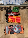 Lgb Gauge Locomotive Engine #3 With 2 Cars Short Island R.r Flatcar Tractor. Fixed Price $185.00.