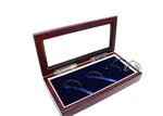 Wood Box With Glass Top For 3 Usa Large Dollars - Peace / Morgan Ike. Fixed Price $39.95.